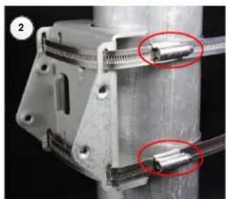 Cambium Networks PTP 670 - Gruppo staffa inclinabile con fascette di serraggio - 1