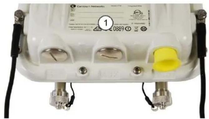 Cambium Networks PTP 670 - Fijación de cables de puesta a tierra a la ODU - 1