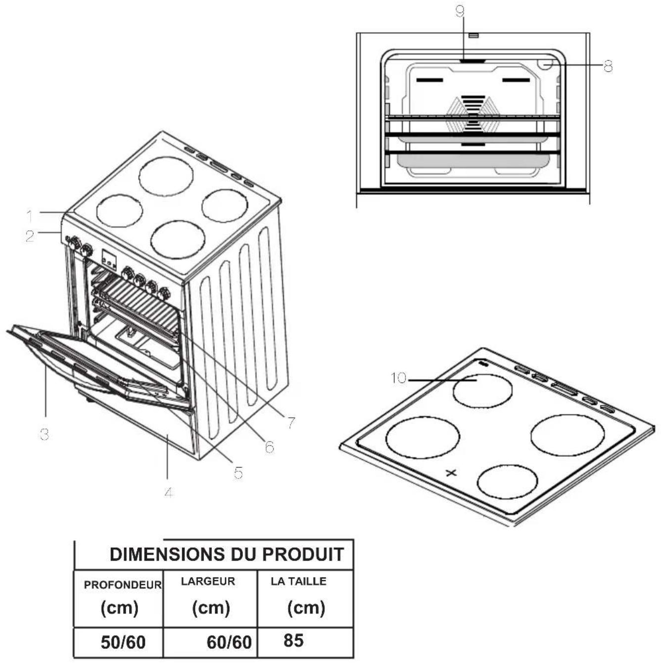 SHARP KF-76VDD19W-DE - CONTENU : - 1