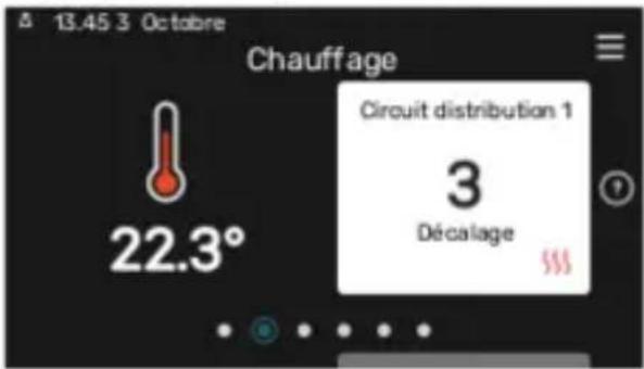 Nibe S1256-13 - Réglage de la température interieure. - 1