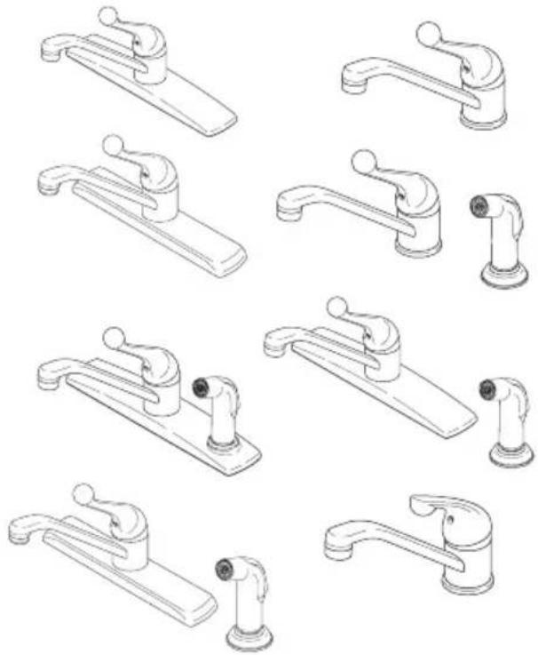DELTA 100LF-WF - SINGLE HANDLE KITCHEN / LAVATORY FAUCETS - 1