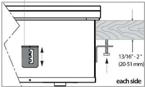 DCS TDD1-20 - 10c LOWER PRODUCT INTO CUTOUT, ATTACH MOUNTING BRACKETS & SECURE - 3