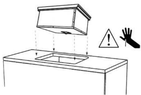 DCS TDD1-20 - 10c LOWER PRODUCT INTO CUTOUT, ATTACH MOUNTING BRACKETS & SECURE - 1