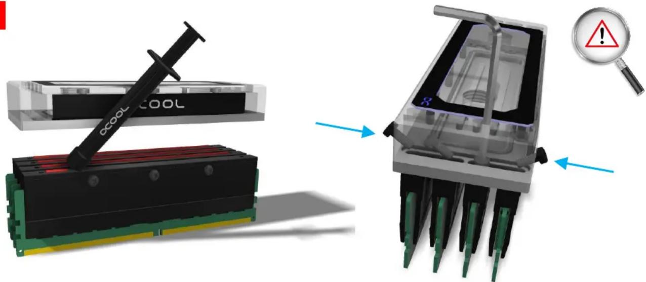 Alphacool Aurora Plexi X4 D-RAM - 1. - 1