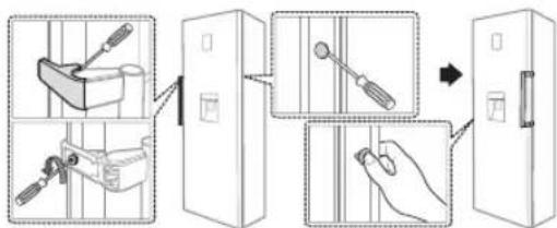 SAMSUNG RR92EERS - REVERSING THE REFRIGERATOR DOOR - 21