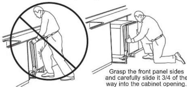 Café CDT875P2NS1 - STEP 8 SLIDE DISHWASHER THREE-FOURTHS OF THE WAY INTO CABINET - 1