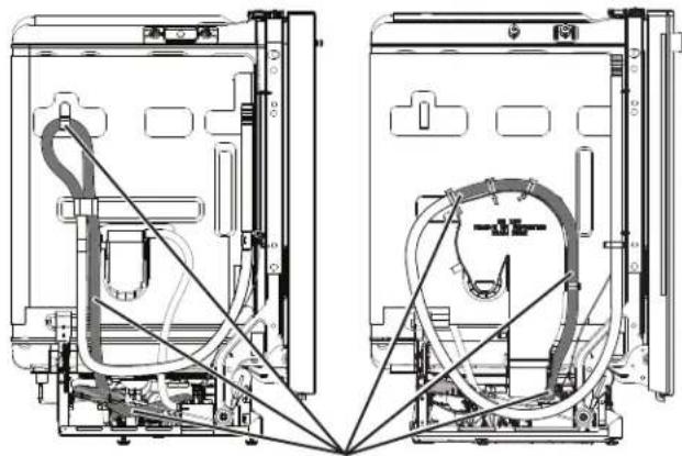 Café CDT875P4NW2 - PASO 7 INSTALE LA MANGUERA DE DESAGÜE A TRAVÉS DEL GABINETE - 1
