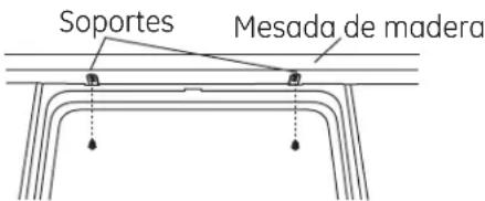 Café CDT875P4NW2 - Asegure el lavavajillas sobre la parte inferior de la mesada de madera. - 1