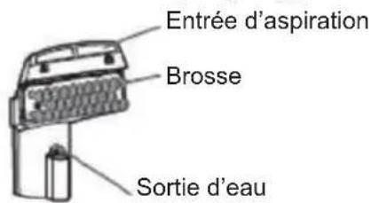 Entrée d'aspiration Brosse Sortie d'eau