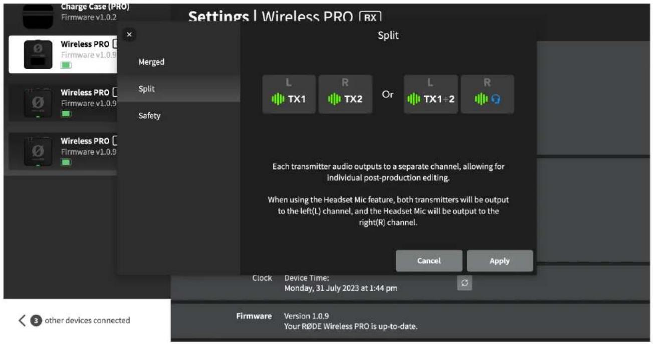 Røde Wireless PRO - Configuring Routing Modes in R∅DE Central - 1