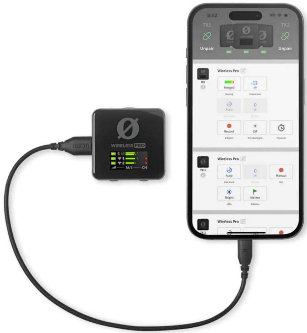 Røde Wireless PRO - Connecting Your Wireless PRO to a Smartphone - 1