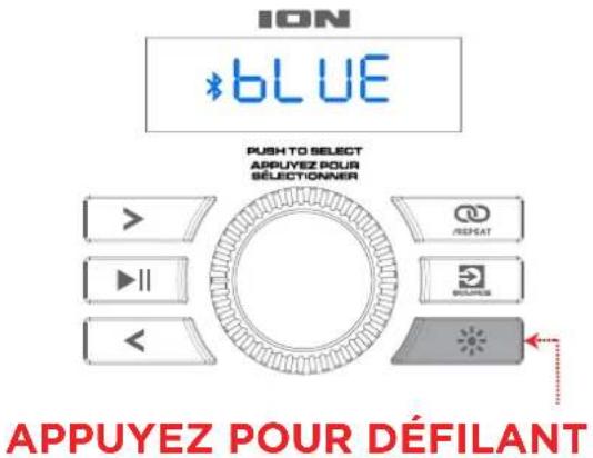 ION *BLUE PUSH TO SELECT APPUYEZ POUR SÉLECTIONNER APPUYEZ POUR DÉFILANT