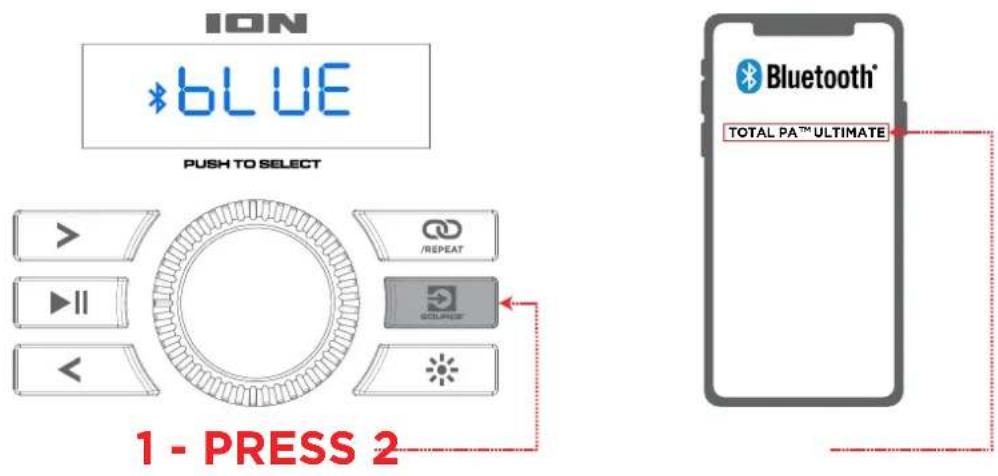 ION Total PA Ultimate - Pairing a Bluetooth Device - 1