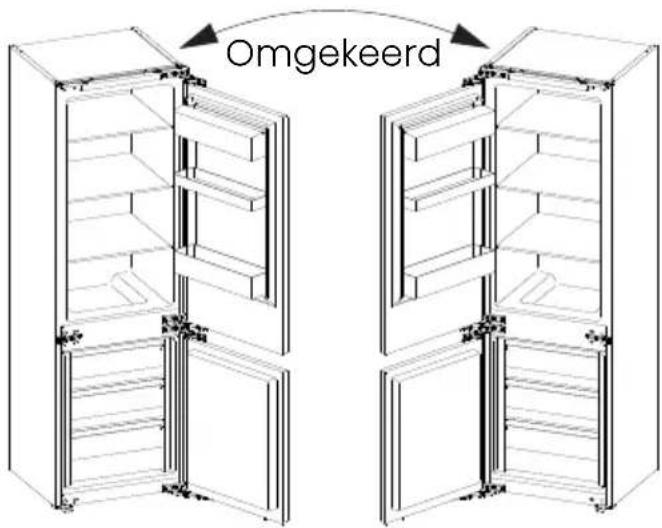 HISENSE RB3B280SAWE - Omkeren van de deur - 1