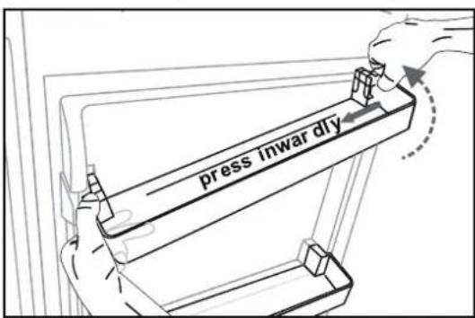 HISENSE RB3B280SAWE - Positioning the door racks - 1