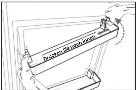 HISENSE RB3B280SAWE - Positionierung der Türablagen - 1