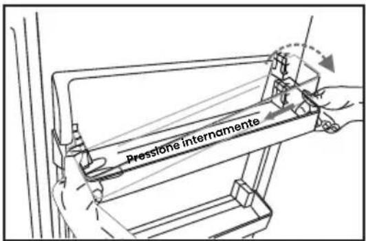 HISENSE RB3B280SAWE - Posicionar as prateleiras da porta - 2