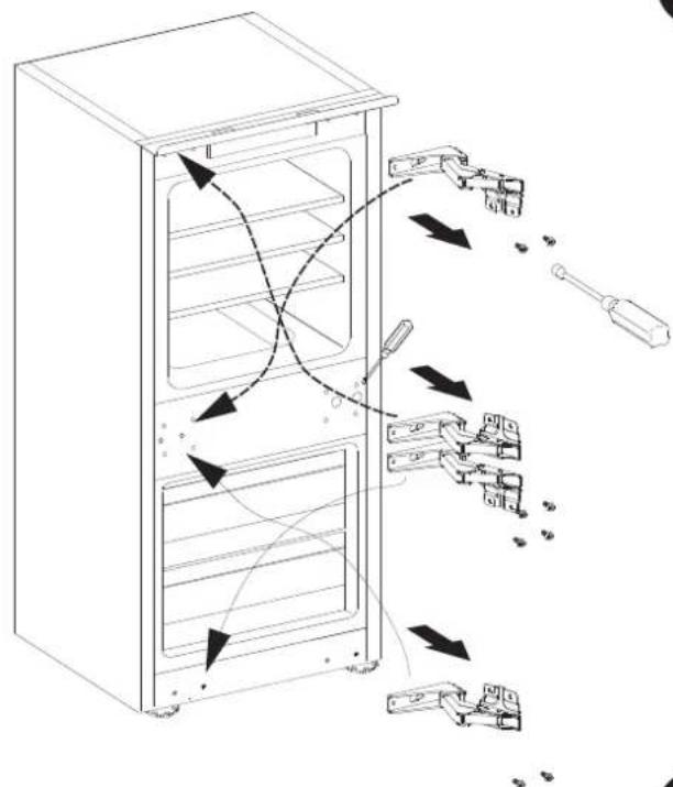 HISENSE RB3B280SAWE - Reverse the door - 1