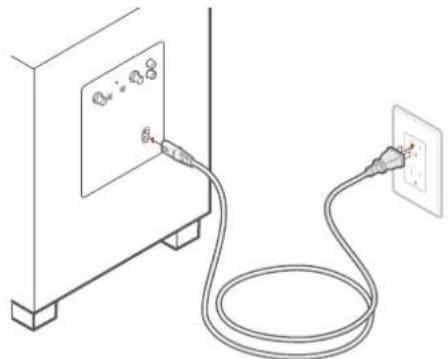 DENON Monitor XT10 - Anslut strömkabeln - 1