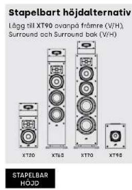 DENON Monitor XT70 - Lyssna i 5.1 Surround - alternative placering - 5