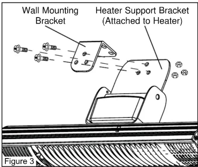 Master SSR-808G-IHR - Attaching Heater to Wall Mount - 1