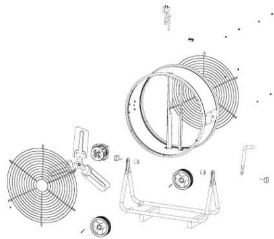 Master MAC-20F - 24" BARREL FAN - 1