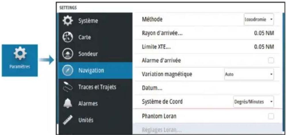 SIMRAD Cruise - Navigation Settings - 1