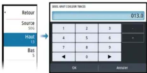 SIMRAD Cruise - Couleur des traces en fonction des données - 2