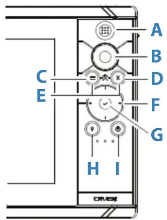 SIMRAD Cruise - Commandes à l'avant du système - 1