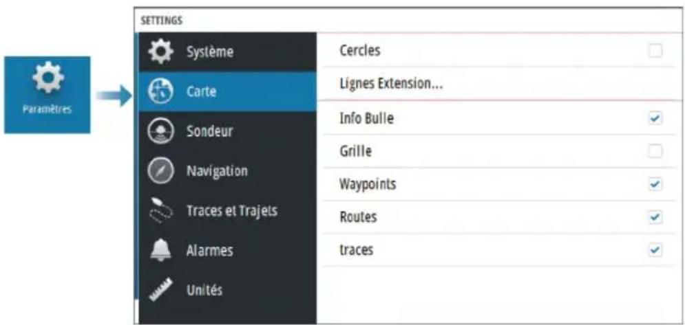 SIMRAD Cruise - Paramètres de carte - 1