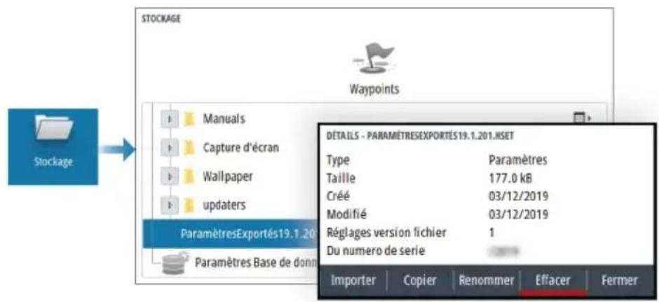 SIMRAD Cruise - Exportation de la base de données de paramètres - 2