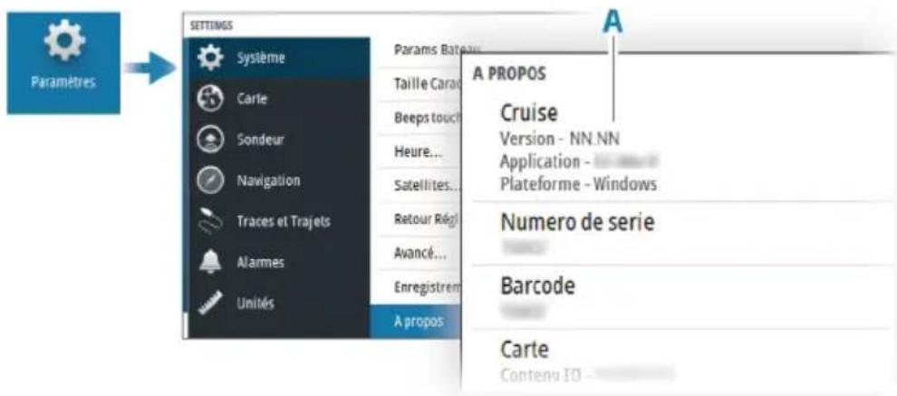 SIMRAD Cruise - Logiciels installés et mises à jour logicielles - 1