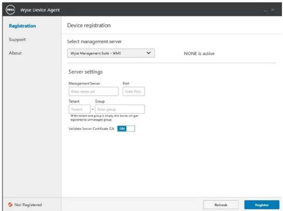 DELL Wyse Management Suite - Enregistrement manuel d'un appareil Windows Embedded Standard - 1