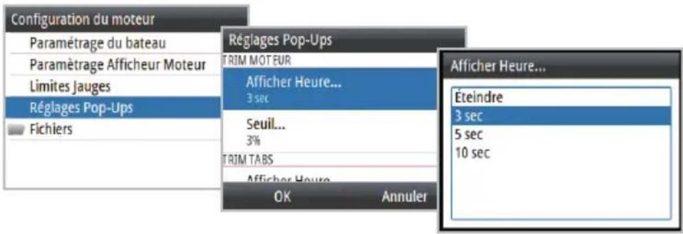 SIMRAD IS35 - Réglages Pop-Ups - 1