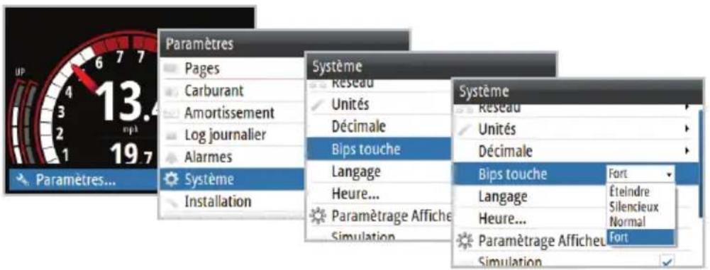 SIMRAD IS35 - Exemple de structure de menu - 1