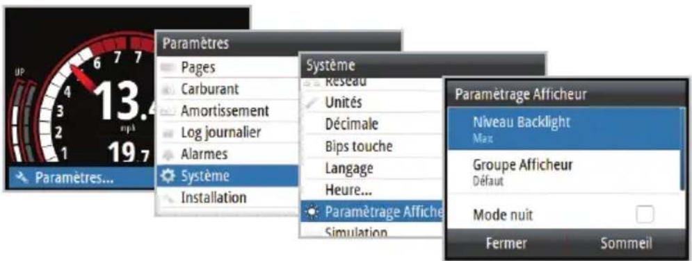 SIMRAD IS35 - Via la touche Menu - 2