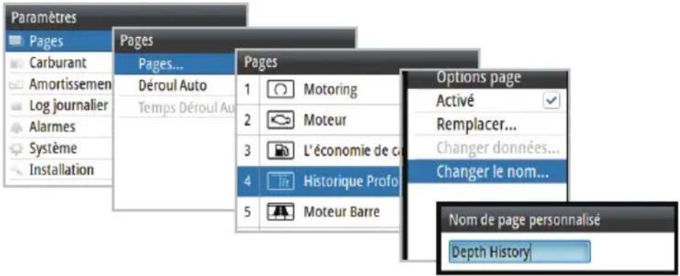 SIMRAD IS35 - Renommer une page - 1