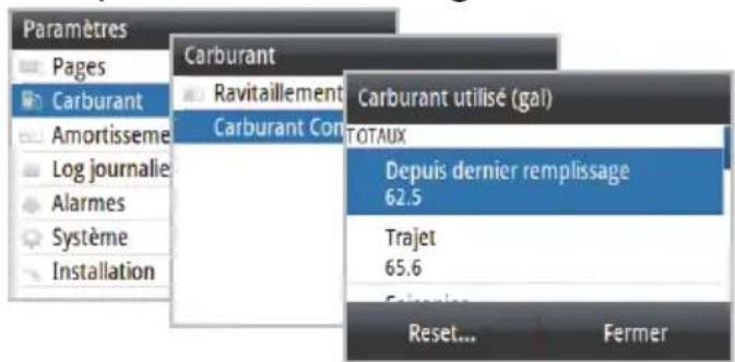 SIMRAD IS35 - Carburant consommé - 1