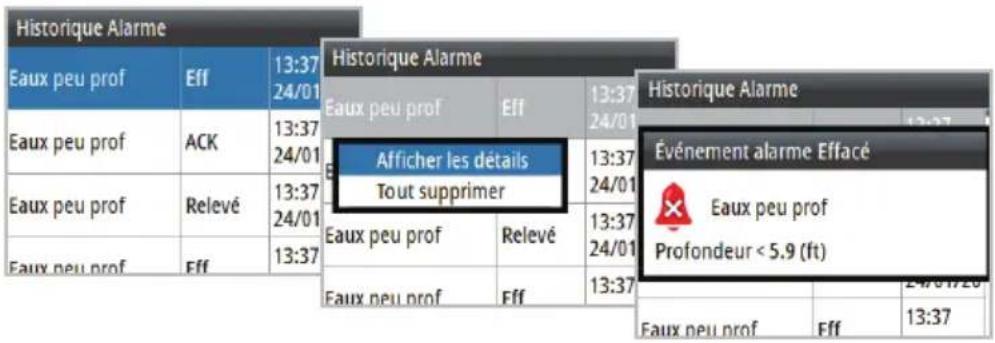 SIMRAD IS35 - Détails d'une alarme - 1