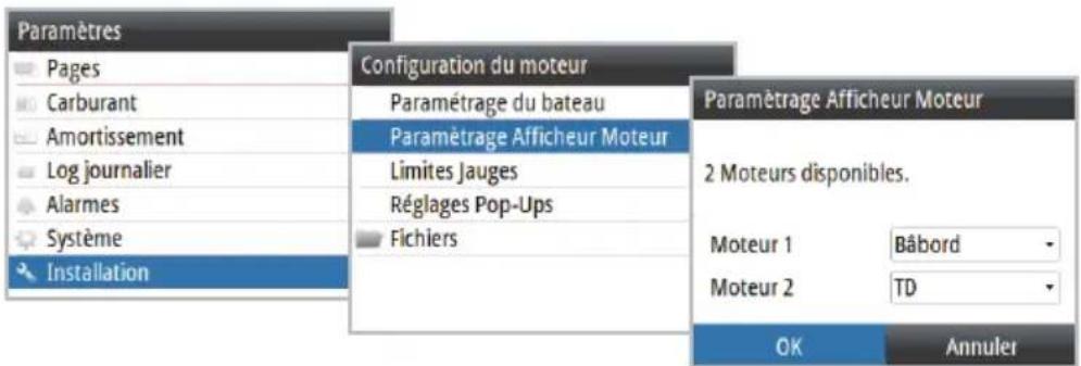SIMRAD IS35 - Paramétrage Afficheur Moteur - 1