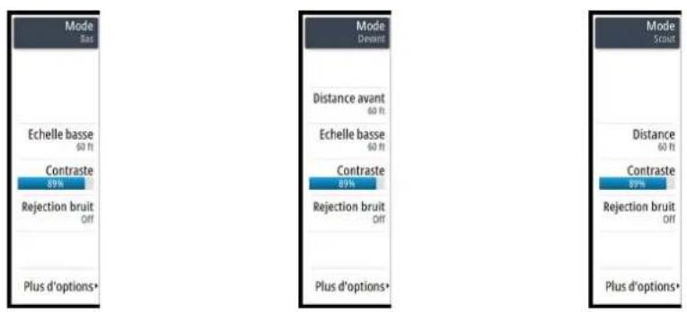 SIMRAD NSO evo3S - Changement de modes - 2