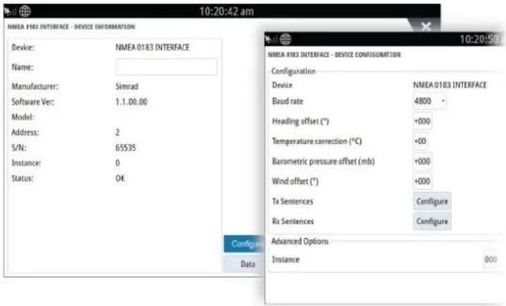 SIMRAD NSO evo3S - Support de l'interface NMEA 0183® - 1