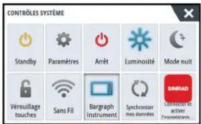 SIMRAD NSO evo3S - Boîte de dialogue Contrôles système - 1