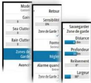 SIMRAD NSO evo3S - Zones de suivi de cible - 1
