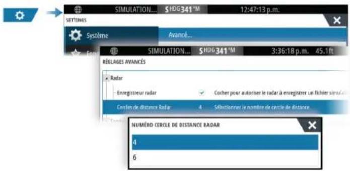 SIMRAD NSO evo3S - Symbologie de la fenêtre du radar - 1