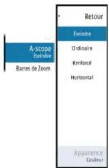 SIMRAD NSO evo3S - Options du scope Amplitude - 2