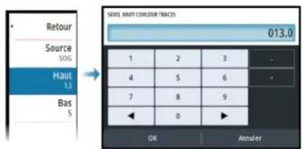 SIMRAD NSO evo3S - Couleur des traces en fonction des données - 2