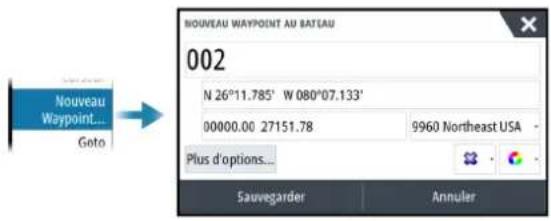 SIMRAD NSO evo3S - Sauvegarder des waypoints - 1