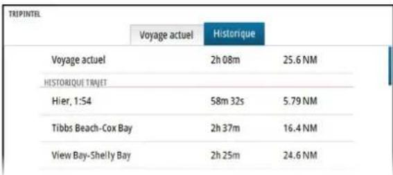 SIMRAD NSO evo3S - Afficher les enregistrements de trajet - 1