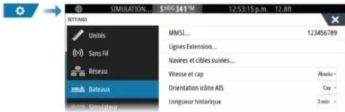 SIMRAD NSO evo3S - Réglages du bateau - 1